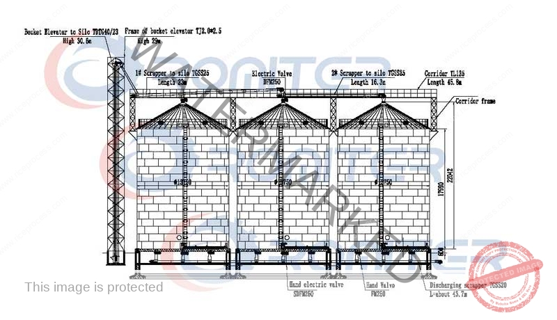 6000TON-Paddy-Rice-Storage-Silo-System-Drawing